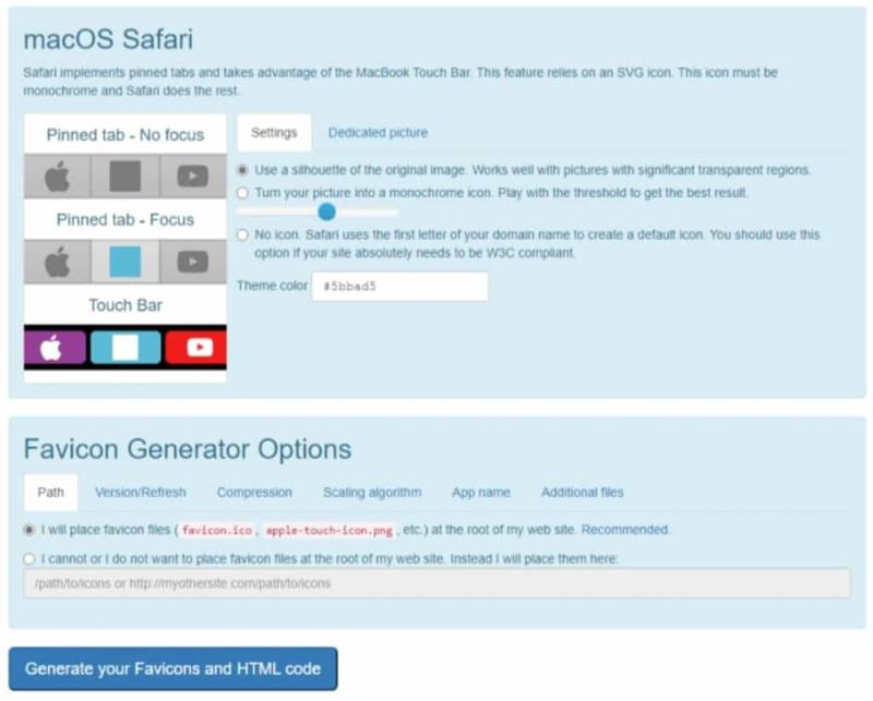 RealFaviconGenerator：平台與瀏覽器適用的網站Favicon檢查與製作工具