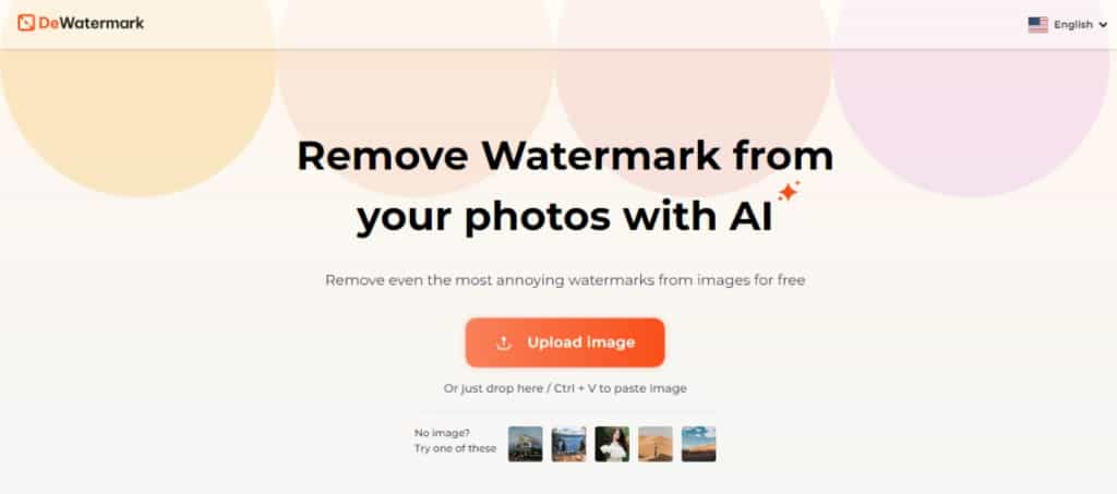 DeWatermark：移除圖片浮水印的免費線上 AI 工具