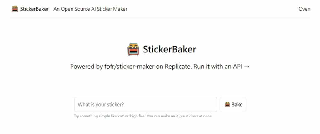 StickerBaker：免費 AI 貼紙風格圖像產成器