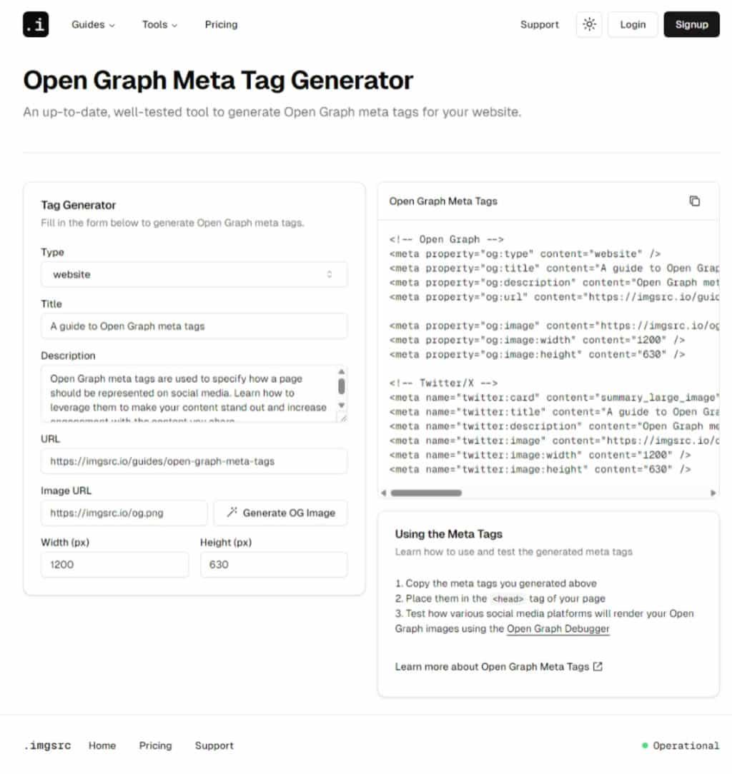 提升社群平台分享網址呈現效果：Open Graph Meta 標籤產生器