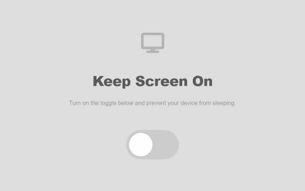 Keep Screen On 讓電腦螢幕保持長亮的線上工具