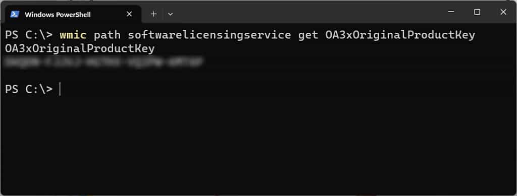 如何使用「PowerShell」或是 「命令提示字元」找到 Windows 產品金鑰？