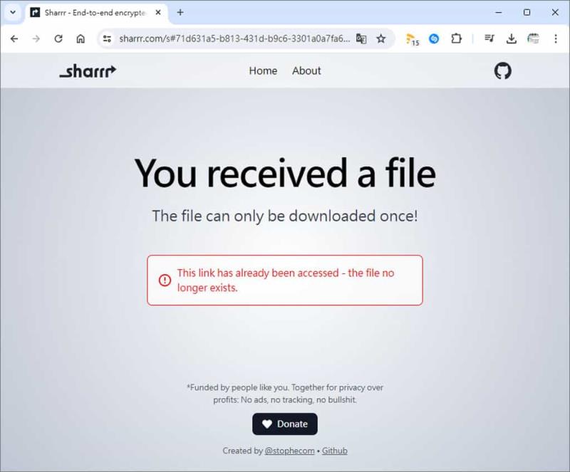 Sharrr：只能下載一次的線上檔案傳輸服務，兼顧安全與隱私