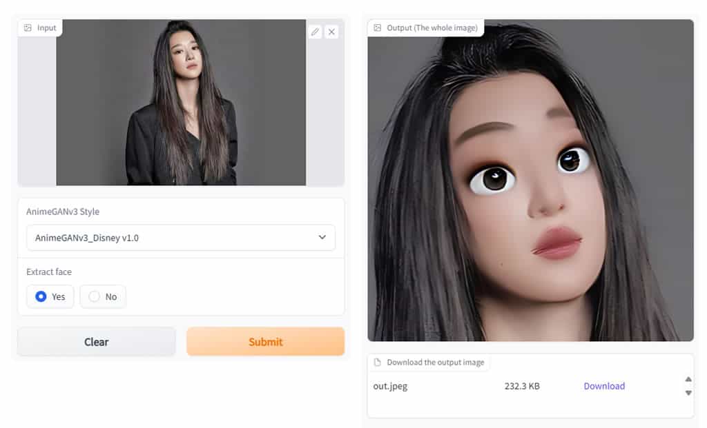 AnimeGANv3 圖像動漫風格轉換器,支援自動提取臉部功能 AnimeGANv3 圖像動漫風格轉換器,支援自動提取臉部功能