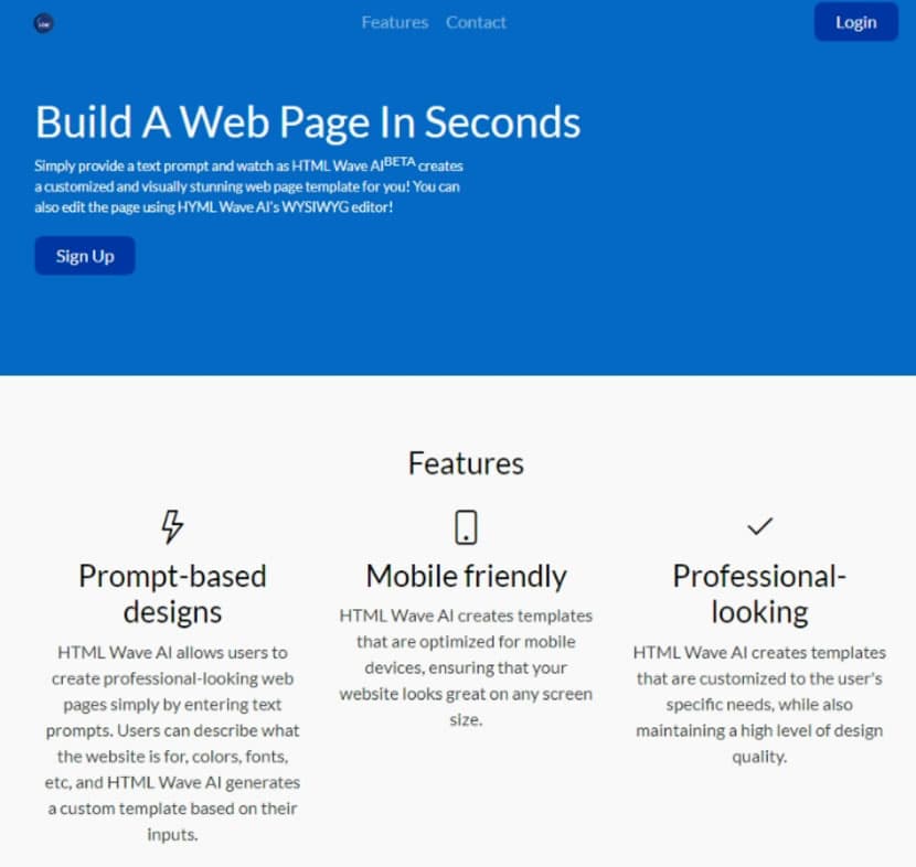 HTML Wave AI 讓 AI 產生符合文字描述且可自適應的網頁結構