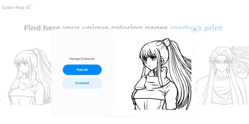 Color Pop AI 用文字描述讓 AI 產生著色圖紙 Color Pop AI 用文字描述讓 AI 產生著色圖紙