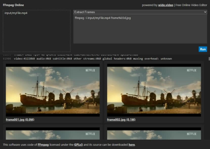FFmpeg Online 讓 FFmpeg 可以在瀏覽器執行影片轉檔、翻轉、裁剪及擷取圖片 FFmpeg Online 讓 FFmpeg 可以在瀏覽器執行影片轉檔、翻轉、裁剪及擷取圖片