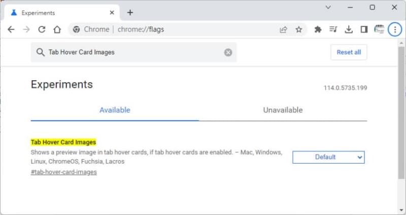 如何在 Chrome、Edge 中關閉滑鼠游標分頁懸停時的縮略圖預覽