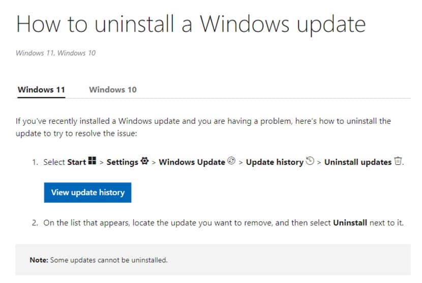 如何移除由「Windows Update」所安裝的更新