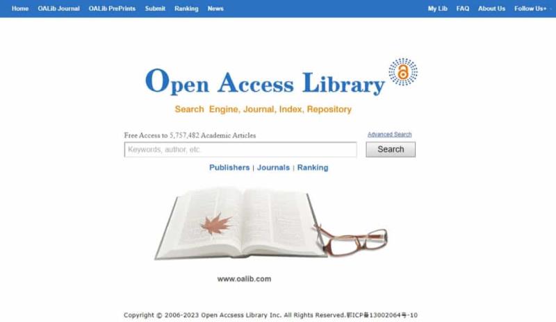 Open Access Library (OALib)：搜尋超過 500 萬篇國內外學術文章的免費搜尋引擎