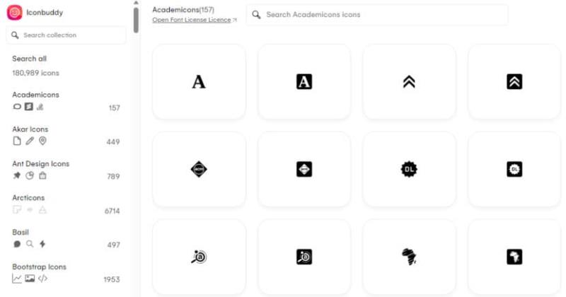Iconbuddy 免費開放原始碼圖示庫，提供豐富的圖示選擇和線上編輯功能