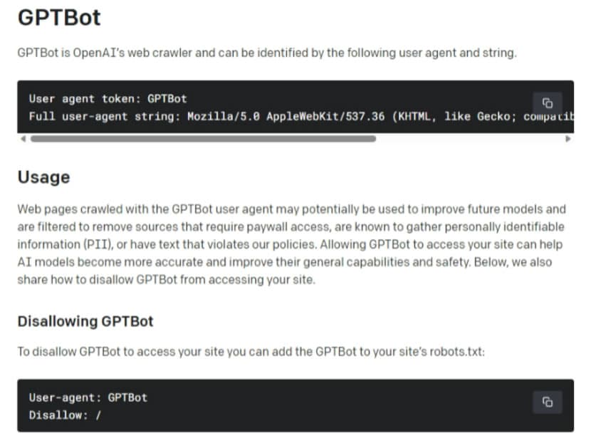 如何利用 robots.txt 與 IP 阻擋 ChatGPT 的網路爬蟲進入網站抓取內容? 如何利用 robots.txt 與 IP 阻擋 ChatGPT 的網路爬蟲進入網站抓取內容?