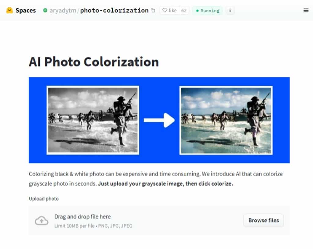 Photo Colorization：自動將黑白老照片轉為彩色的免費 AI 工具