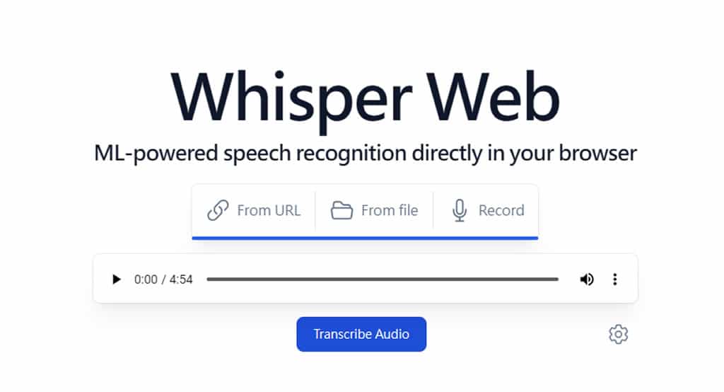 Whisper Web：免費的多語言語音轉文字 AI 工具，支援無限長度音檔