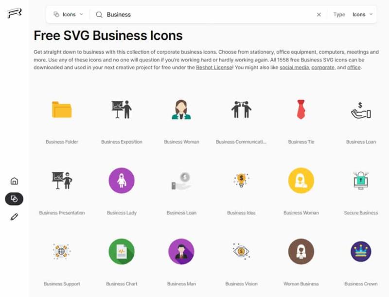Reshot：免費提供 SVG 圖示和向量插圖的資源網站，個人和商用皆可