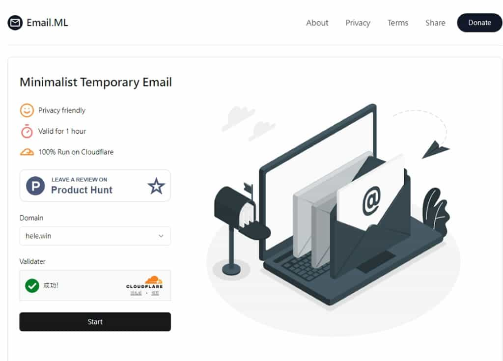 Email.ML：臨時、安全、匿名及免費的一次性電子郵件地址