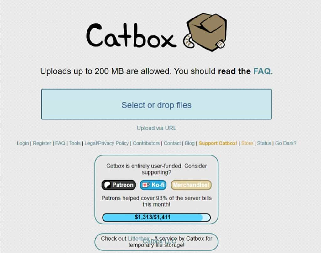 Catbox：免費雲端硬碟儲存與下載服務，支援無帳號上傳和臨時分享