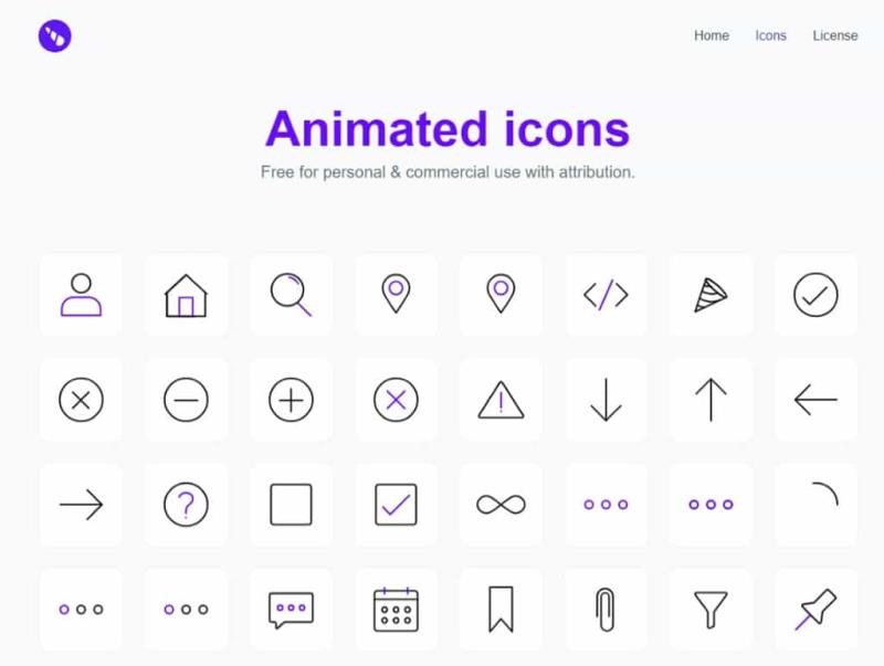 Unicorn Icons：免費線上動態圖示資源庫，可自訂顏色、線條寬度、背景和比例