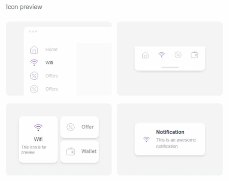 Unicorn Icons：免費線上動態圖示資源庫，可自訂顏色、線條寬度、背景和比例