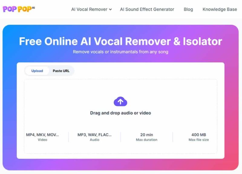 PopPop AI Vocal Remover & Isolator：快速將人聲與伴奏音樂用 AI 分離成單獨的 MP3 檔案