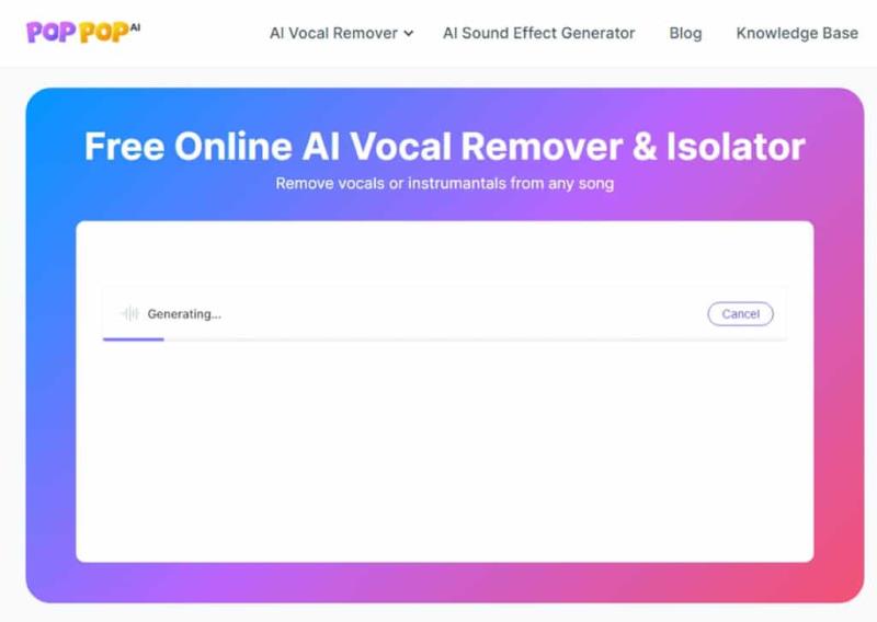 PopPop AI Vocal Remover & Isolator：快速將人聲與伴奏音樂用 AI 分離成單獨的 MP3 檔案