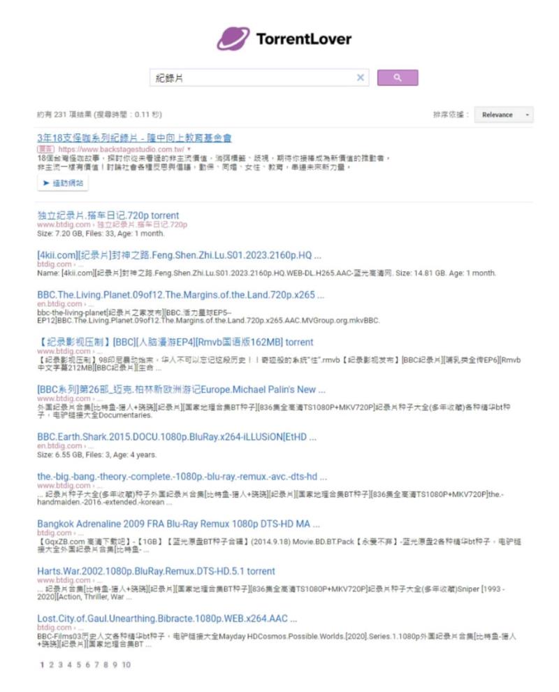 TorrentLover 線上用 AI 搜尋 torrent 種子的免費工具