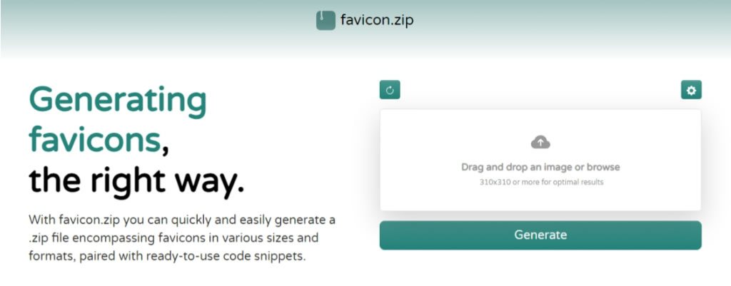 「favicon.zip」免費產生網站 favicon 多種圖示尺寸和圖檔格式