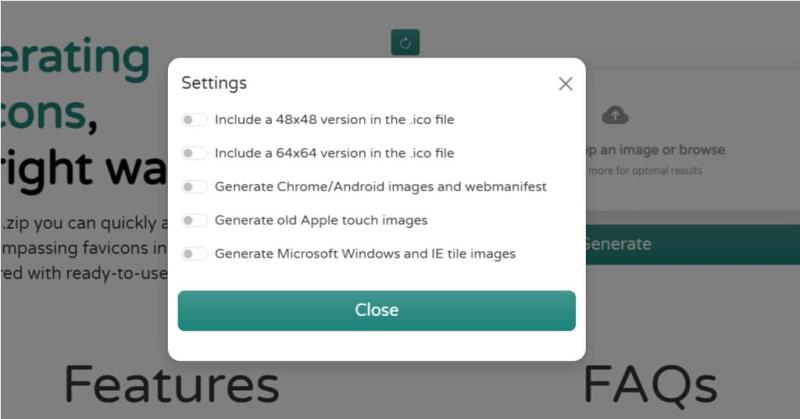 「favicon.zip」免費產生網站 favicon 多種圖示尺寸和圖檔格式