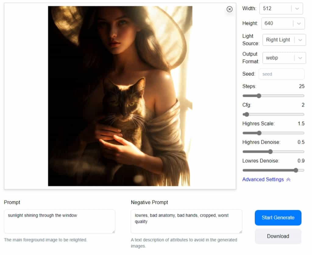 ICLight Studio:免費用 AI 替照片重新打光,無使用次數限制 ICLight Studio:免費用 AI 替照片重新打光,無使用次數限制