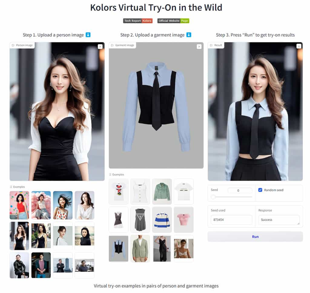 Kolors Virtual Try-On in the Wild：免費 AI 線上試衣工具，網購服飾必備