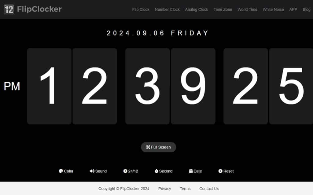 FlipClocker：免費線上翻頁數字時鐘工具，另有指針式、時區與世界時鐘功能