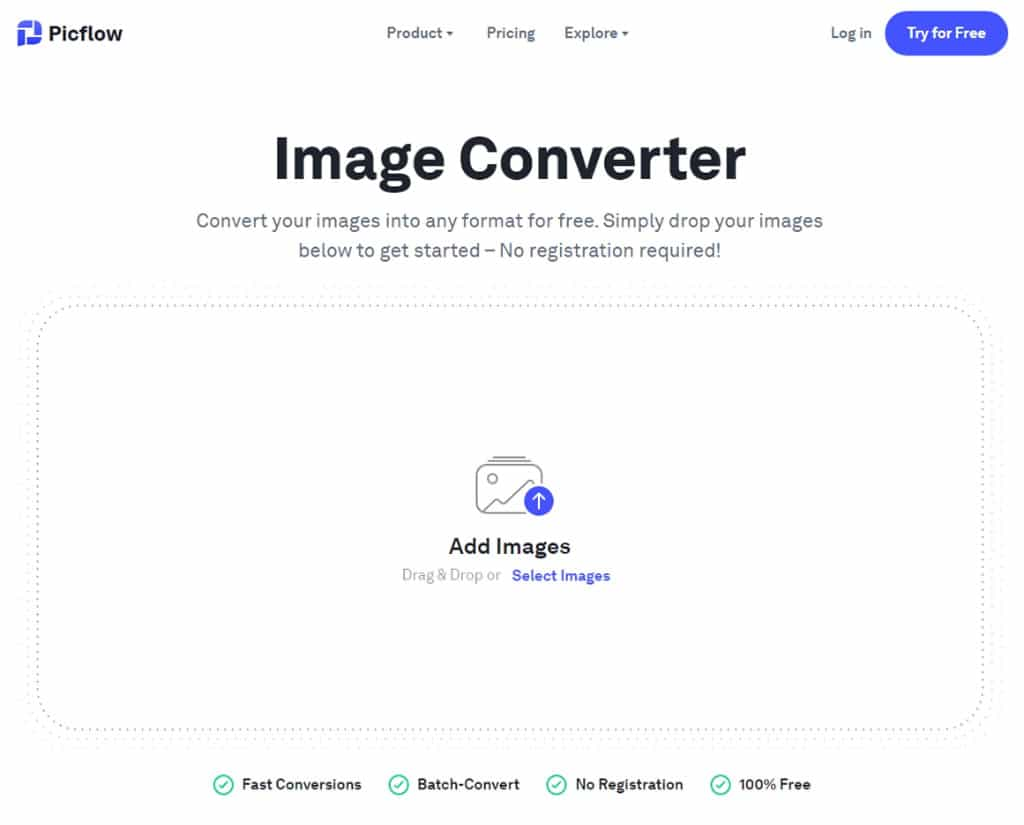 Picflow Image Converter：免費圖片批量轉檔工具，支援多種格式