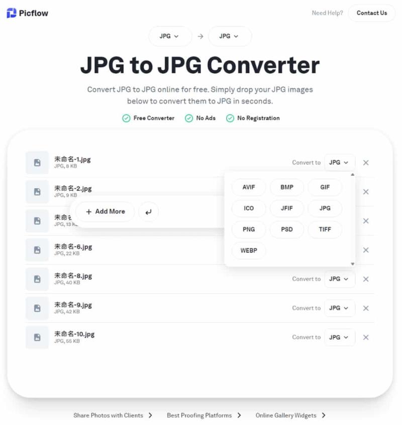 Picflow Image Converter：免費圖片批量轉檔工具，支援多種格式