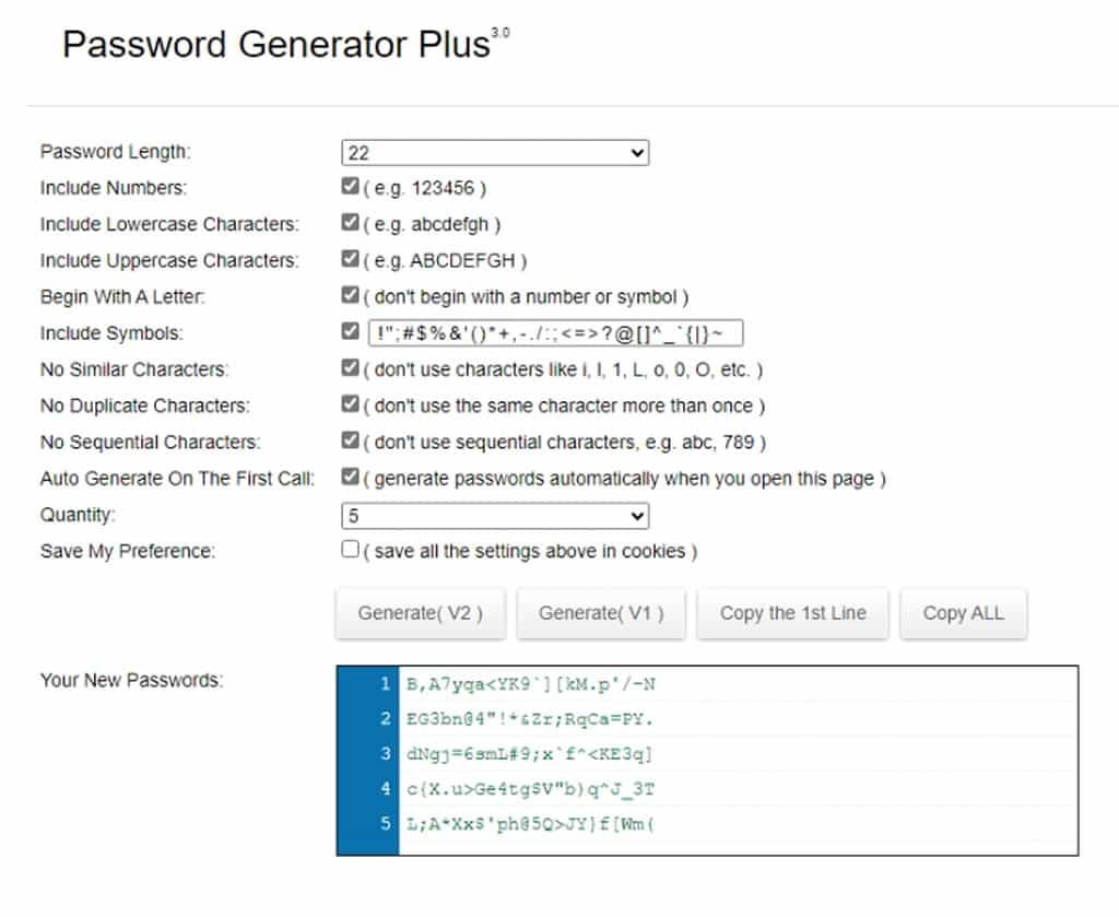 Password Generator Plus：高度自訂的免費線上密碼產生器，靈活設定長度與字元選項