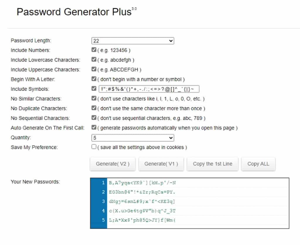 Password Generator Plus:高度自訂的免費線上密碼產生器,靈活設定長度與字元選項 Password Generator Plus:高度自訂的免費線上密碼產生器,靈活設定長度與字元選項