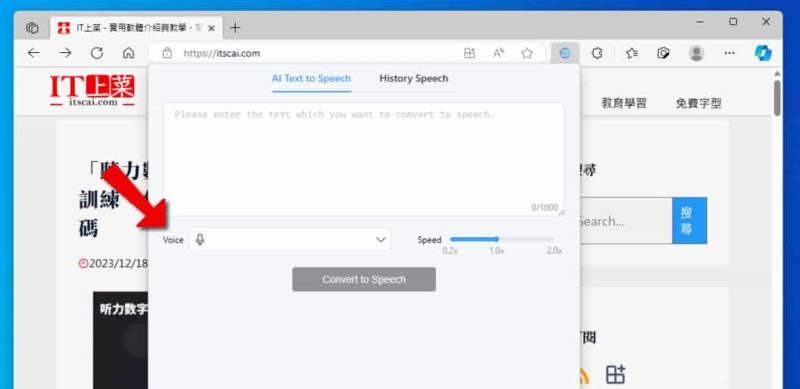 Voice Remaker 免費文字 AI 語音生成工具，支援中文及男女聲語音選項