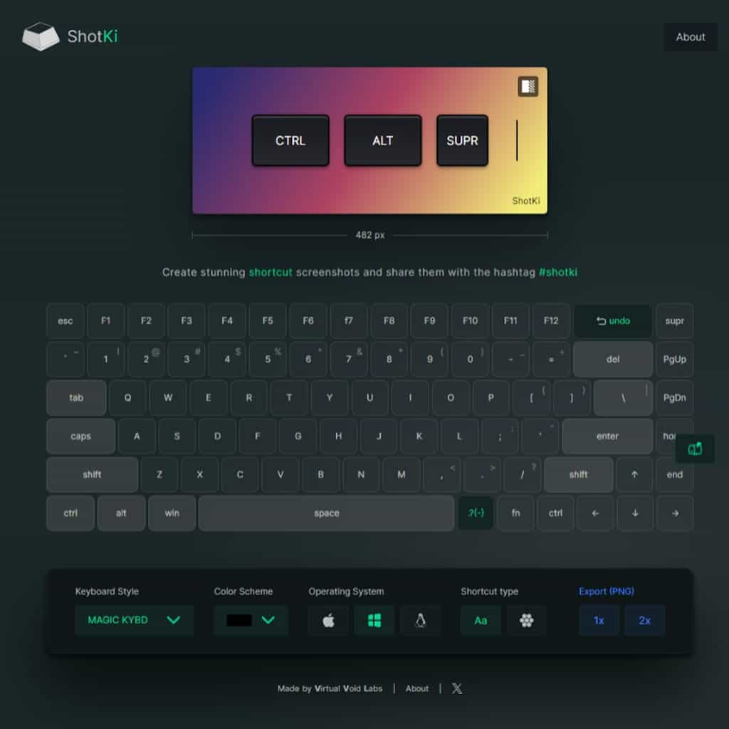 ShotKi：快速生成鍵盤快捷鍵圖片的免費線上工具，支援 Windows、Mac 和 Linux