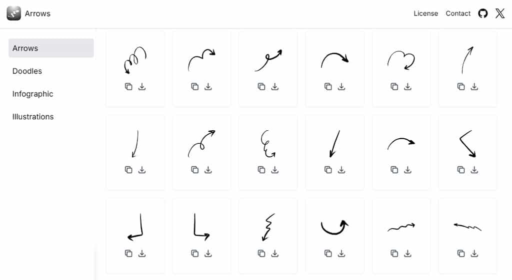 Handy Arrows:提供手繪箭頭與插圖的免費 SVG 素材庫,支援轉換為 React 元件 Handy Arrows:提供手繪箭頭與插圖的免費 SVG 素材庫,支援轉換為 React 元件