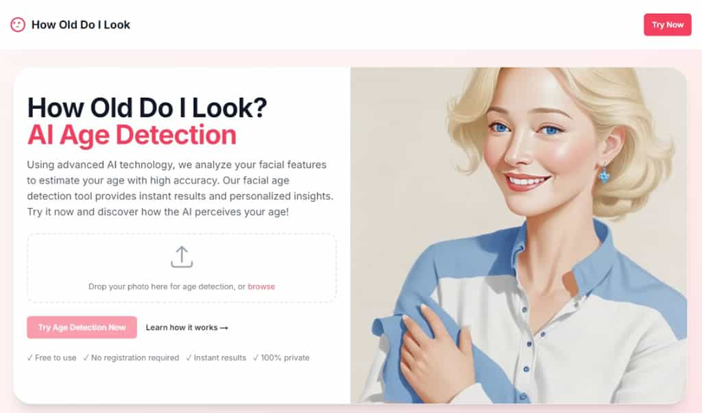 How Old Do I Look：免費 AI 年齡檢測工具，快速分析你的臉部年齡