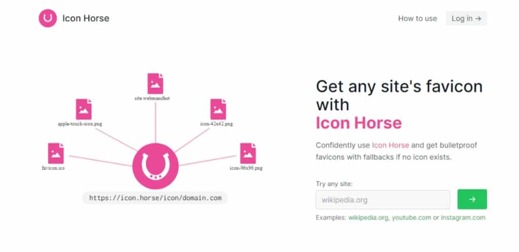 Icon Horse 網站圖示擷取免費服務，輸入網址即可快速抓取網站的 favicon
