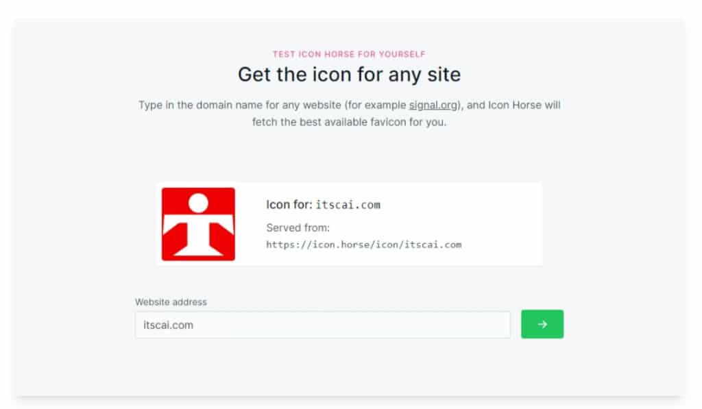 Icon Horse 網站圖示擷取免費服務，輸入網址即可快速抓取網站的 favicon