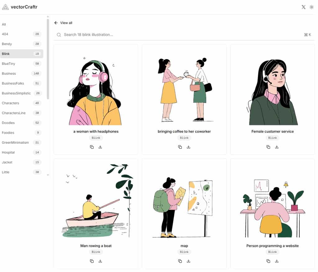 VectorCraftr：免費 SVG 插圖下載，適用於個人與商業專案
