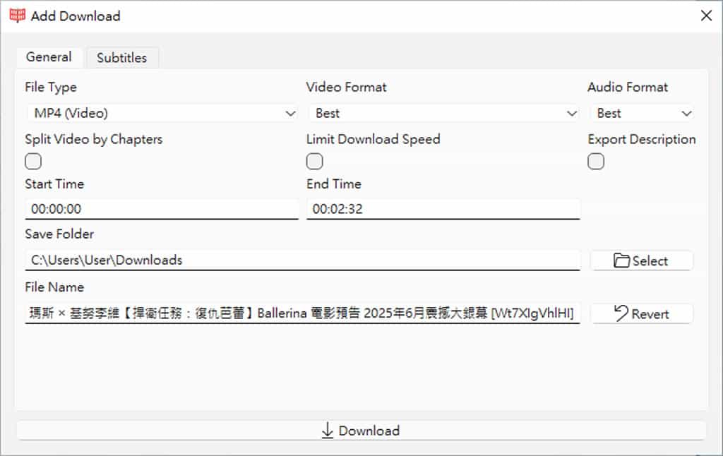 Parabolic 免費影音下載工具：支援 YouTube、Bilibili 等上千影音平台