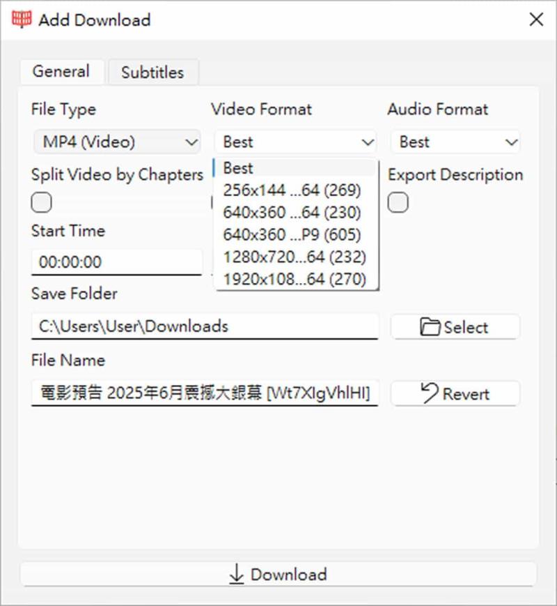 Parabolic 免費影音下載工具：支援 YouTube、Bilibili 等上千影音平台