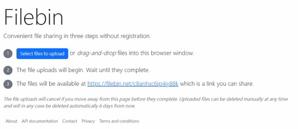 Filebin：免費又簡單的檔案分享工具，不限檔案數及總容量