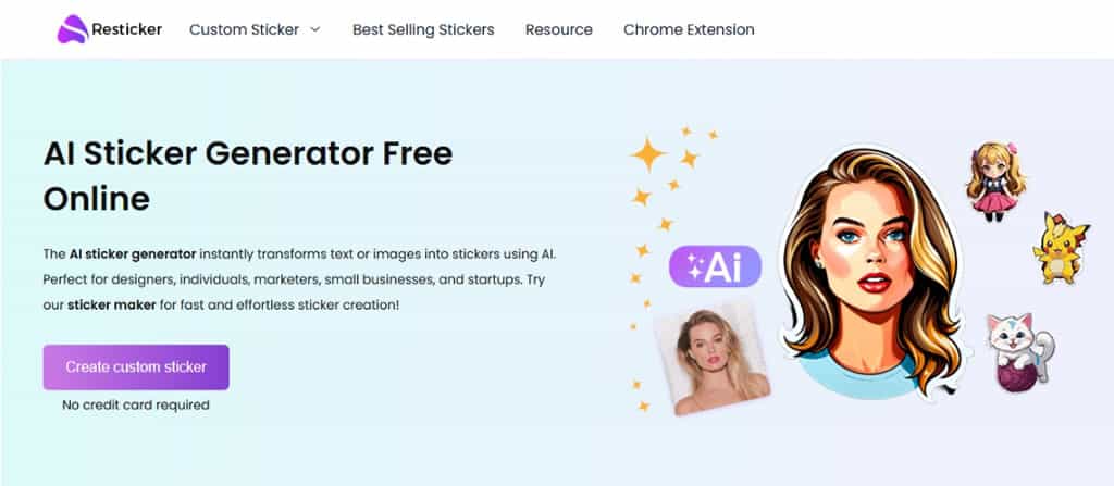 Resticker 免費 AI 貼紙產生器登場！文字、頭像都能變可愛貼圖