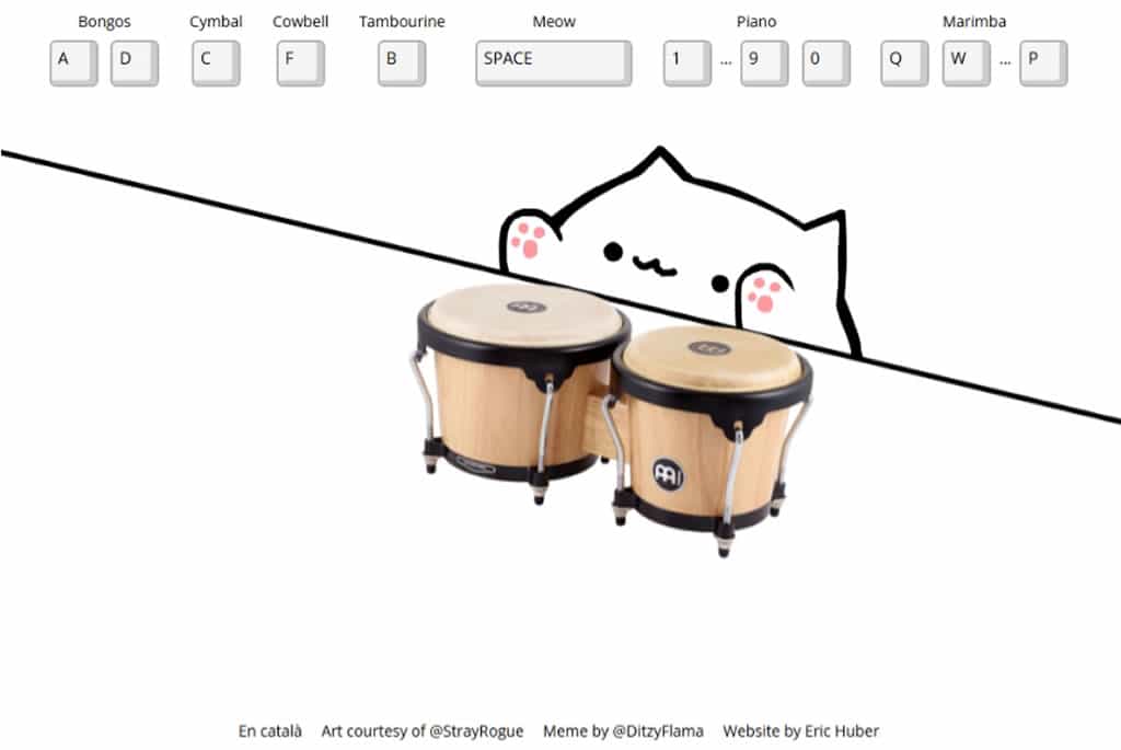 Bongo Cat 免費線上樂器模擬器,讓貓咪當樂手玩出音樂新體驗 Bongo Cat 免費線上樂器模擬器,讓貓咪當樂手玩出音樂新體驗