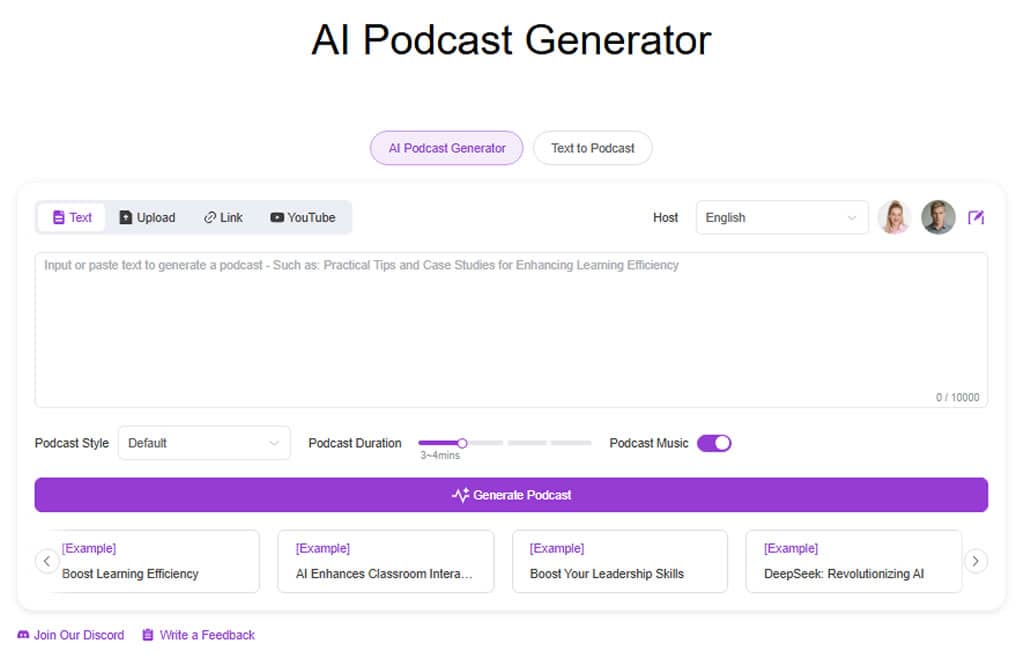 AIVocal AI Podcast Generator:免費線上文字轉播客工具,輕鬆創建專業級音訊節目 AIVocal AI Podcast Generator:免費線上文字轉播客工具,輕鬆創建專業級音訊節目
