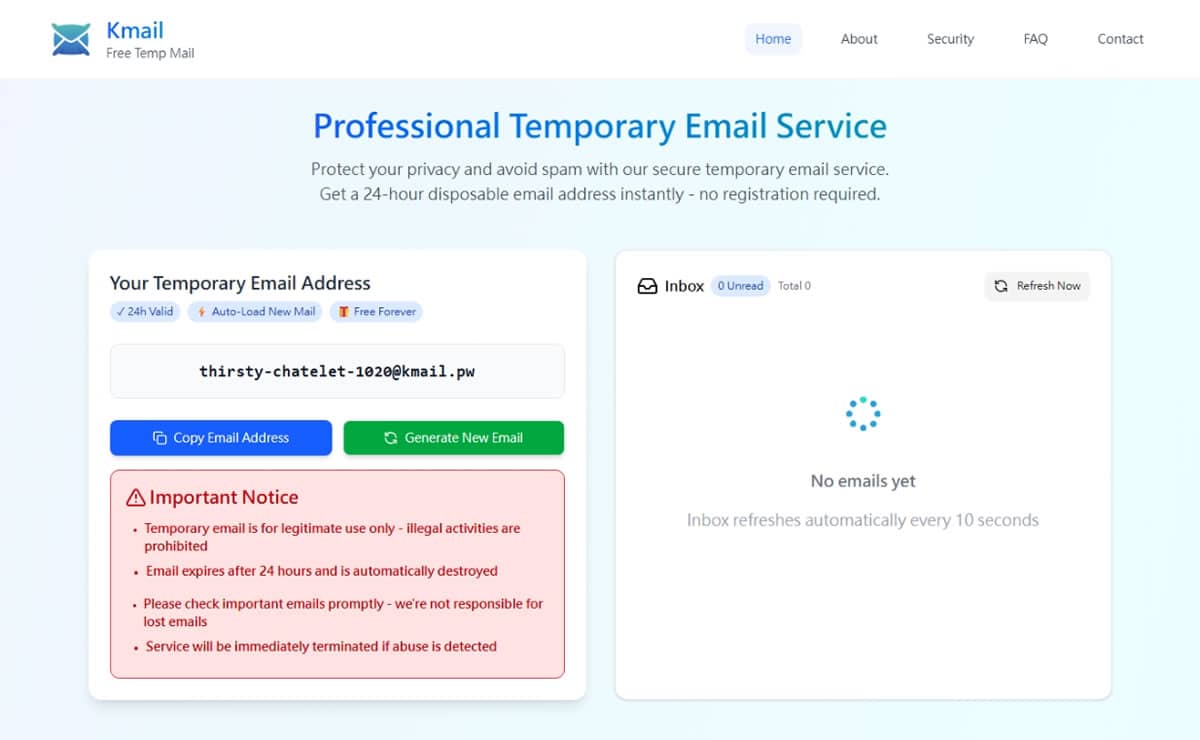 Kmail 臨時信箱：保護隱私的免費拋棄式電子郵件服務