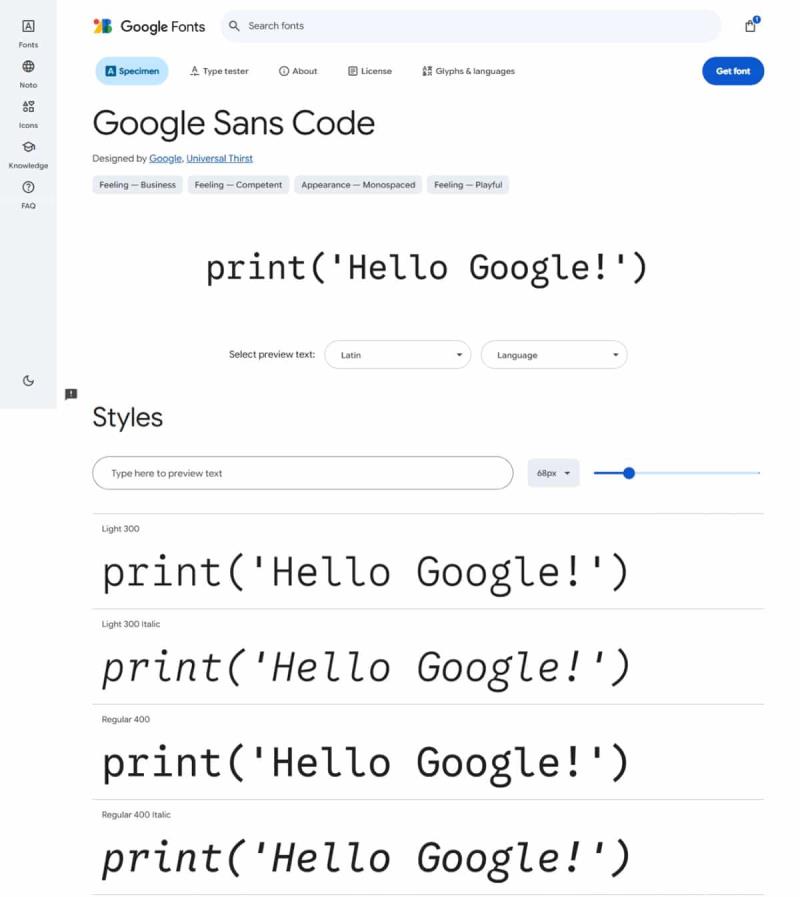Google Sans Code 字型免費下載：程式設計師必備的全新編程字體